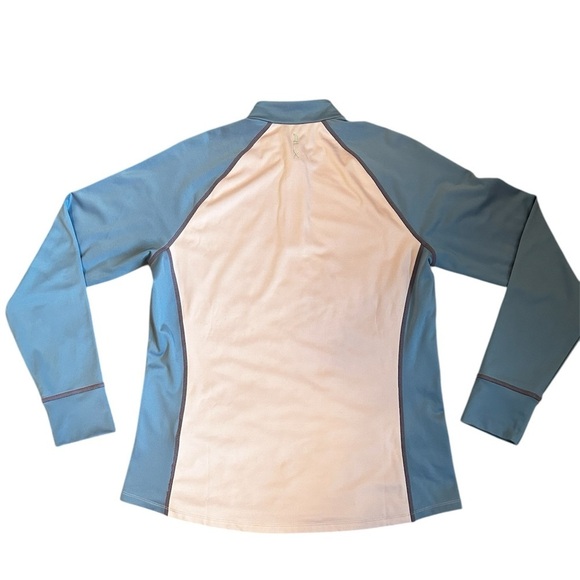 Ralph Lauren RLX Golf Power Stretch Long Sleeve Top, Pink Sand/Channel Blue - Picture 8 of 11